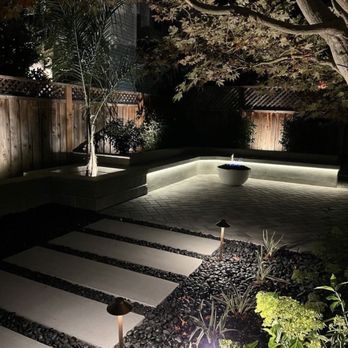 Valley View Landscape - a modern backyard with a pool - Artificial Turf Near Me