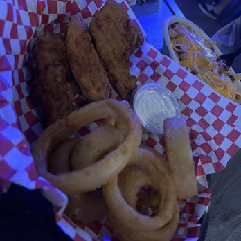 The Thirsty Longhorn - onion rings were good. Chicken strips were good. - Sports Bars Near Me - Georgetown, Texas The Thirsty Longhorn - onion rings were good. Chicken strips were good. - Sports Bars Near Me - Georgetown, Texas