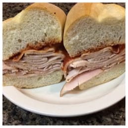 A delicious turkey sandwich. A delicious turkey sandwich.