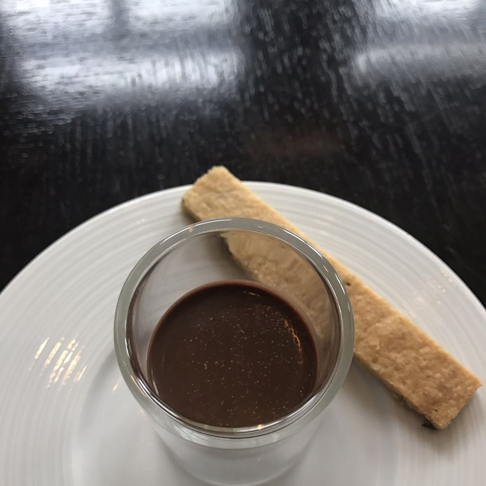 Dinner by Heston Blumenthal - Chocolate Ganache with a Caraway Biscuit (complimentary) - British Near Me - London, XGL