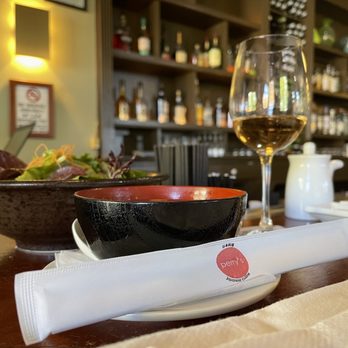 Perry's Restaurant - a bowl of salad and a glass of wine - Sushi Bars Near Me - Washington, DC, District of Columbia