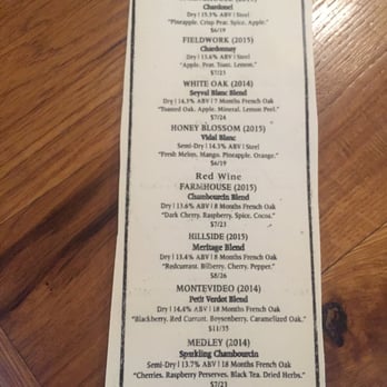 Rocklands Farm Winery - August 2016 wine list - CSA Near Me - Poolesville, Maryland