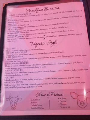 Menu photo 1 Cucos Burritos San Jose, CA