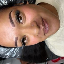 Candi Glam - She was so excited to finally be getting her brows done! Brows really do frame your face! Gorgeous Combo brows on her.