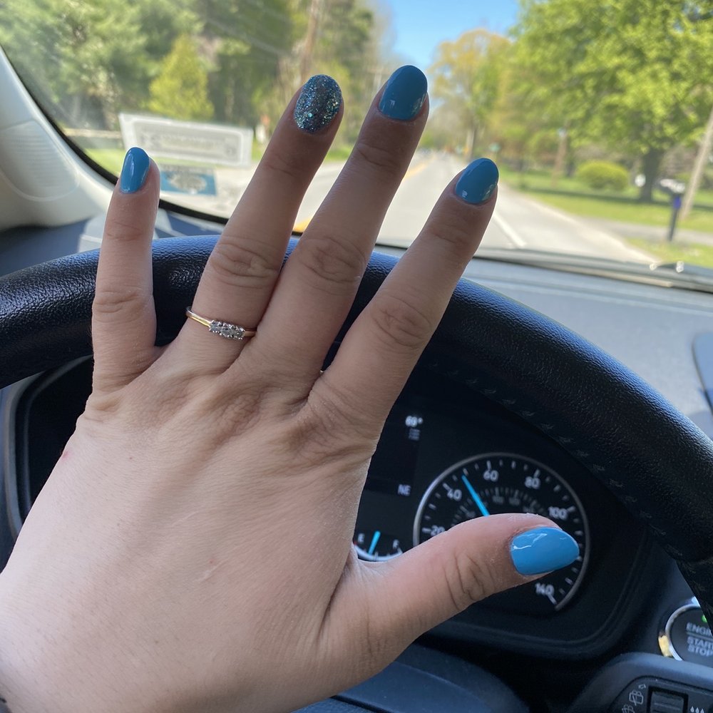 Vip Nails - blue nails - Nail Salons Near Me - Fairport, New York