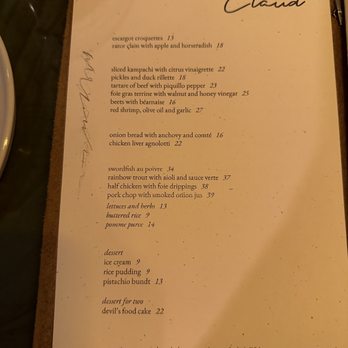 Claud - Menu - Wine Bars Near Me - New York, New York Claud - Menu - Wine Bars Near Me - New York, New York