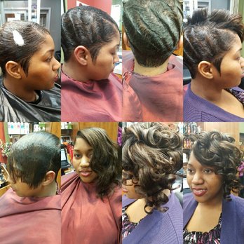 Wedding Hairstyle Finger Waves With Glue In Tracks And Styled Yelp