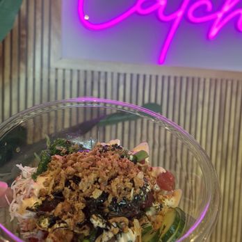 Poke House - Centennial - Medium poke bowl. Chips are on the side - Poke Near Me - Centennial , Colorado Poke House - Centennial - Medium poke bowl. Chips are on the side - Poke Near Me - Centennial , Colorado