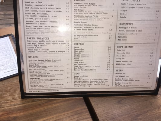 Menu photo 1 The Parlour London, XGL Menu photo 1 The Parlour London, XGL