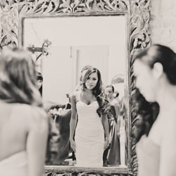 Garments By Holly Merritt - First look on wedding day, my dress fit perfect!