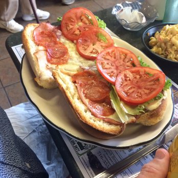 Dutch Village Restaurant - Grilled 4 meat sub with mac salad - American Near Me - Clymer, New York