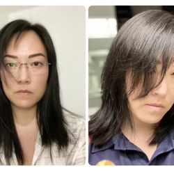 Arukas Hair Resort - Arukas (right) Konami fixed the butcher job done by Brian Guy Studios (left). Thank you for helping me look human again.