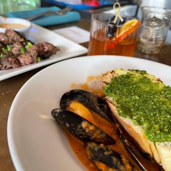 Dinner for Two - Mussles in Heirloom Tomato Broth - Steakhouses Near Me - Santa Fe, New Mexico