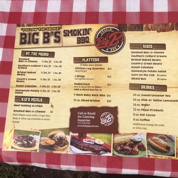 Big B's Smokin’ BBQ - Big B's new menu - Food Trucks Near Me - Gainesville, Virginia