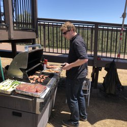 Michaud Vineyard - James Michaud doing his BBQ magic May 2018