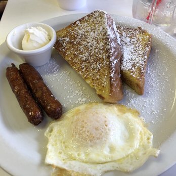 Junes Cafe - French toast egg and sausage - Breakfast & Brunch Near Me - Santa Ana, California