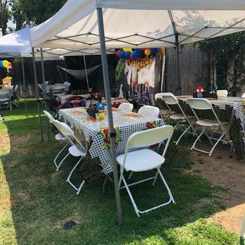 Jump With Chris - Rented the white canopy tents, tables and chairs - Bounce House Rentals Near Me Jump With Chris - Rented the white canopy tents, tables and chairs - Bounce House Rentals Near Me