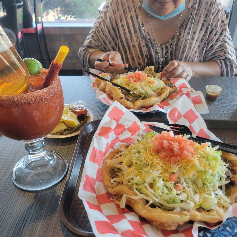 Frybread taco & Michelada Frybread taco & Michelada