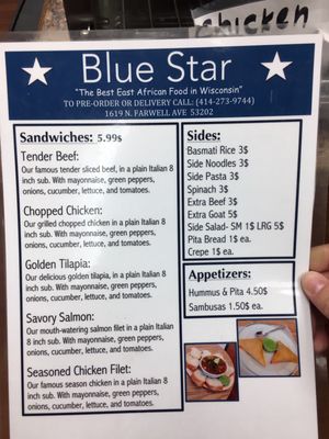 Menu photo 8 Blue Star Cafe Milwaukee, WI