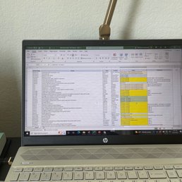 Spreadsheet that I created myself to keep track of all the repairs to be done since this company is absolutely incompetent of executing.