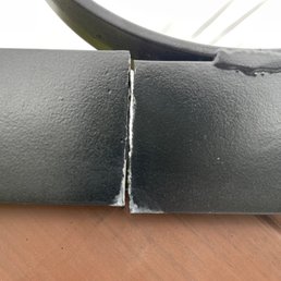 gate delivered with crack all the way through. There was a seam when in fact they should have used one piece but they welded peices instead