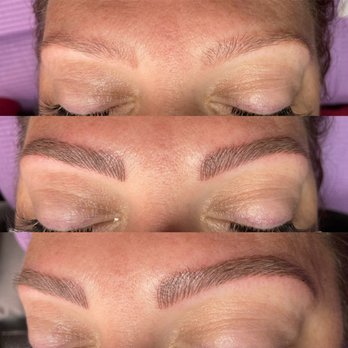 Bet Thy Brows - Here we have a fresh microblading. Before and after photos. - Permanent Makeup Near Me - Kokomo, Indiana