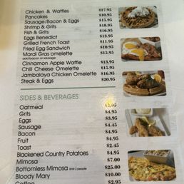 Brunch menu Brunch menu