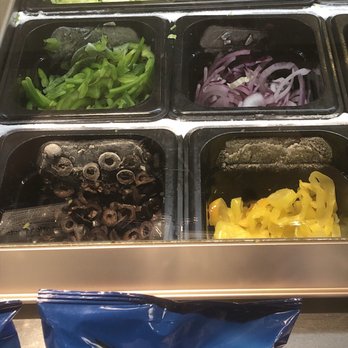 Subway - a variety of vegetables in plastic containers - Sandwiches Near Me - El Centro, California