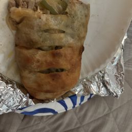 Stromboli's under cooked. Stromboli's under cooked.