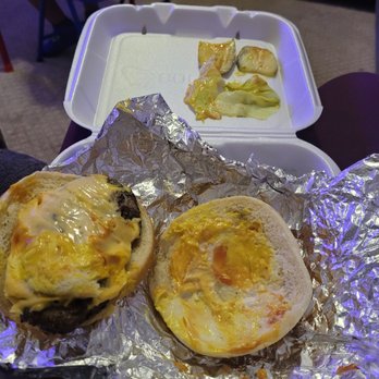 Cook Out - a plate of food and a container of food - Burgers Near Me - Jacksonville, North Carolina