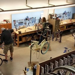 Iowa City Bike Library - Repair area (photo by Iowa City Bike Library)