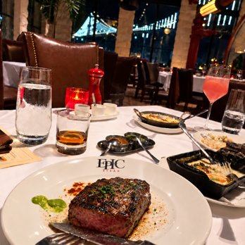 EPIC Steak - EPIC Steak meal and table. Photography by Imma Martiello. AI-edited framing/branding; added steam; people removed. - Steakhouses Near Me - San Francisco, California EPIC Steak - EPIC Steak meal and table. Photography by Imma Martiello. AI-edited framing/branding; added steam; people removed. - Steakhouses Near Me - San Francisco, California