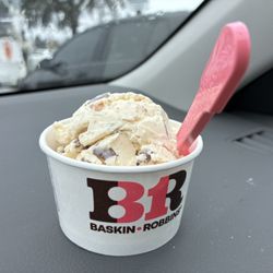 Baskin-Robbins - Scoop of Reese's peanut butter cup ice cream on Wednesday 1 April 2026.