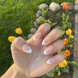 Almond shape French tip Almond shape French tip