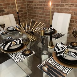 Affordable Furniture & Carpet - I just love how I can keep adding trinkets to my Italian style like (4) piece dinner table set..