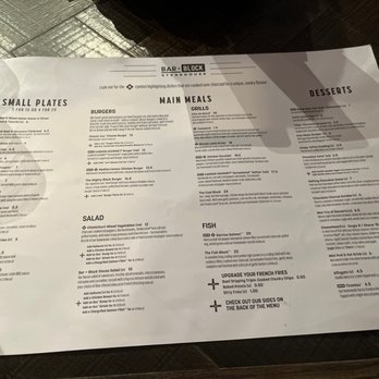 Bar And Block Steakhouse - Menu - Steakhouses Near Me - Glasgow, GLG