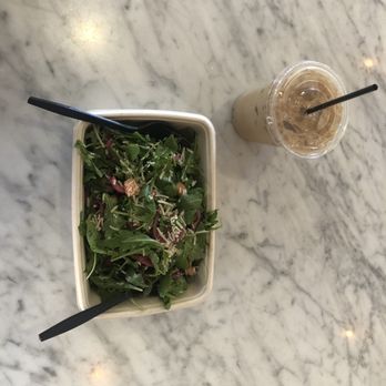 The Combine Kitchen - iced Spanish latte; Wild Arugula Salad - Coffee & Tea Near Me - Rancho Cucamonga, California The Combine Kitchen - iced Spanish latte; Wild Arugula Salad - Coffee & Tea Near Me - Rancho Cucamonga, California