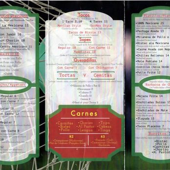 TACO Gol Restaurant - Menu, reverse, as of mid-July 2023. - Mexican Near Me - Poughkeepsie, New York TACO Gol Restaurant - Menu, reverse, as of mid-July 2023. - Mexican Near Me - Poughkeepsie, New York