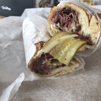 Snarf's Sandwiches - 12 inch pastrami w swiss and hot peppers, onions, mustard, pickles. nomnonnom!! - Sandwiches Near Me - Westminster, Colorado
