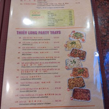 Thien Long - Menu Feb 2023 - Vietnamese Near Me - San Jose, California Thien Long - Menu Feb 2023 - Vietnamese Near Me - San Jose, California