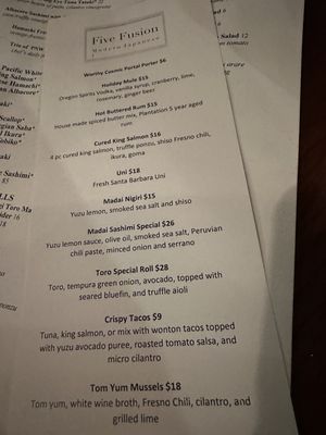 Menu photo 5 5 Fusion & Sushi Bar Bend, OR Menu photo 5 5 Fusion & Sushi Bar Bend, OR