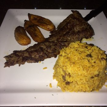 Orozco's - Skirt Steak with Arroz con Gandules and Sweet Plantains. - Puerto Rican Near Me - San Juan, Puerto Rico