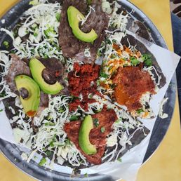 a plate of mexican food