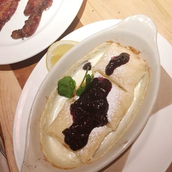 Beatrix - Streeterville - Bea's Cheese Blintzes (ft. Brown Sugar Bacon) - New American Near Me - Chicago, Illinois