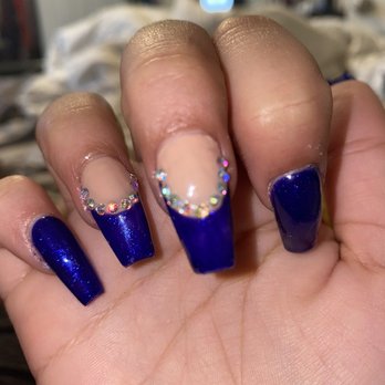 Valley Nails Salon - Crooked diamond/tip and horrible paint job (lumpy) - Nail Salons Near Me - Moreno Valley, California Valley Nails Salon - Crooked diamond/tip and horrible paint job (lumpy) - Nail Salons Near Me - Moreno Valley, California