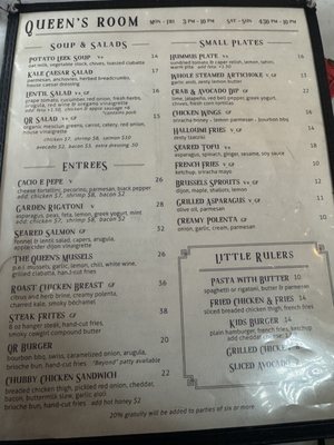 Menu photo 4 Queen's Room Astoria, NY