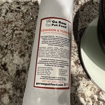 Go Raw Pet Food - A 2lb chub of venison and turkey - Pet Stores Near Me