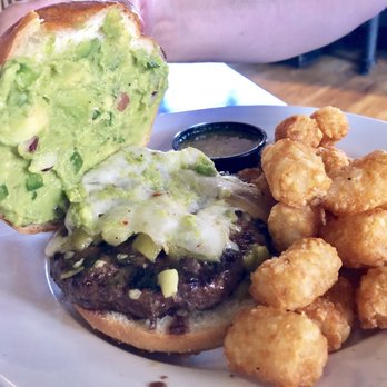 Brooks Place Tavern - Brooks burger with tater tots - Burgers Near Me - Conifer, Colorado Brooks Place Tavern - Brooks burger with tater tots - Burgers Near Me - Conifer, Colorado