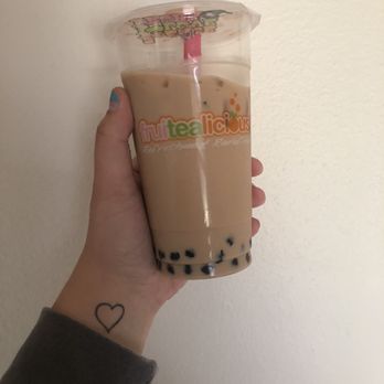 Fruitealicious Bubble Tea & Smoothies - Classic milk tea, regular sweet with boba (large) - Bubble Tea Near Me - Bentonville, Arkansas Fruitealicious Bubble Tea & Smoothies - Classic milk tea, regular sweet with boba (large) - Bubble Tea Near Me - Bentonville, Arkansas