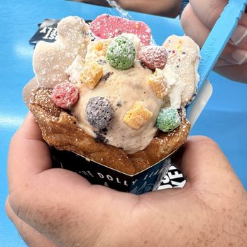 The Dolly Llama - Myrtle Beach - Caramel brownie ice cream in a bubble waffles with animal cookies and captain crunch berry pieces - Waffles Near Me - Myrtle Beach, South Carolina The Dolly Llama - Myrtle Beach - Caramel brownie ice cream in a bubble waffles with animal cookies and captain crunch berry pieces - Waffles Near Me - Myrtle Beach, South Carolina